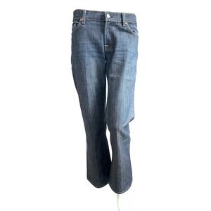 7 For All Mankind Denim Jean Bootcut Mid Rise
Five Pocket Dark Blue